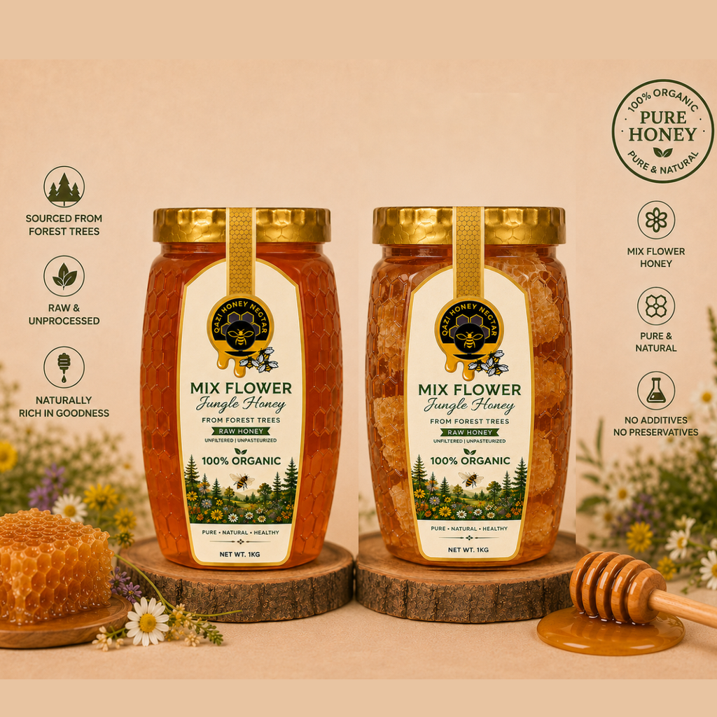 Jungle Honey Raw and Liquid - organic 1+1kg 2Jar