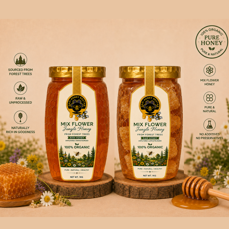 Jungle Honey Raw and Liquid - organic 1+1kg 2Jar